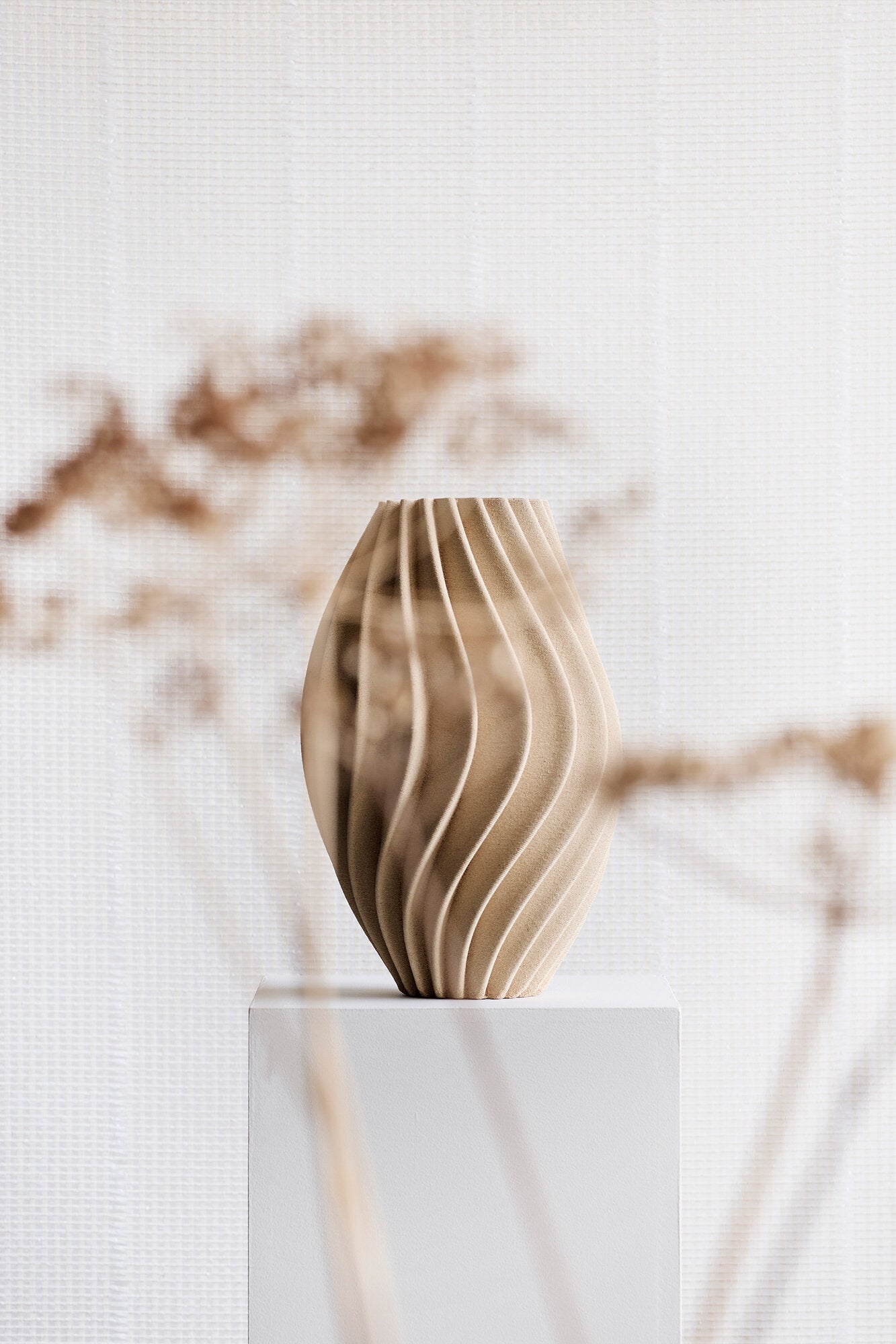Vento vase, H32 - Sand